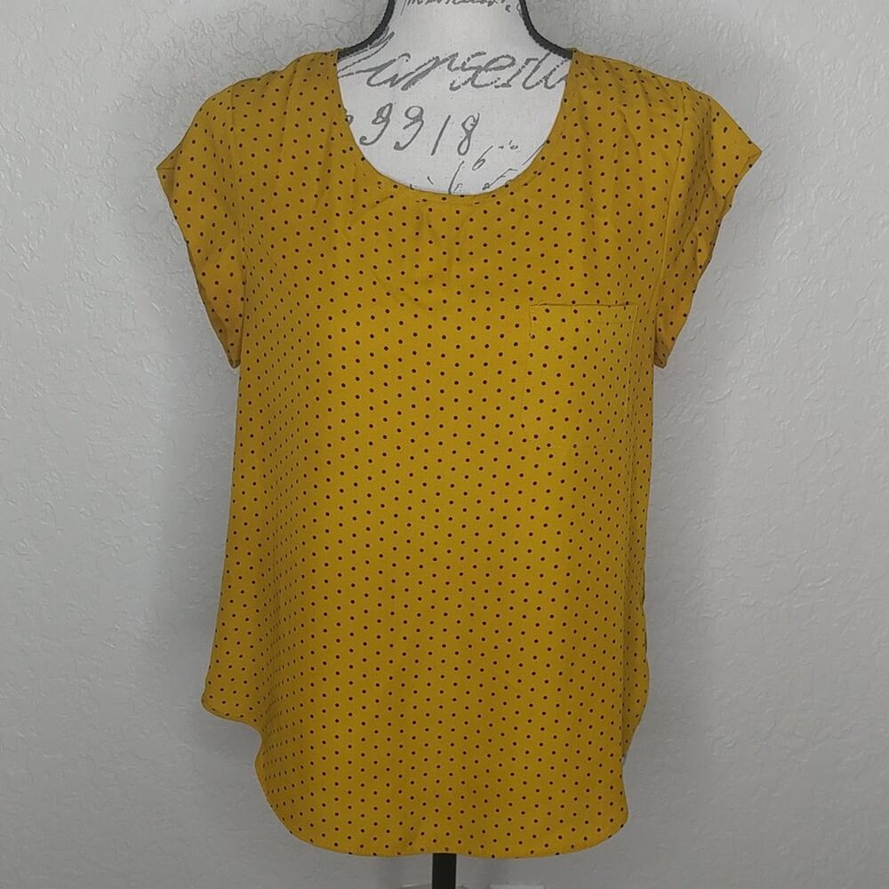 Lily White Polka Dot Top‎ Size M